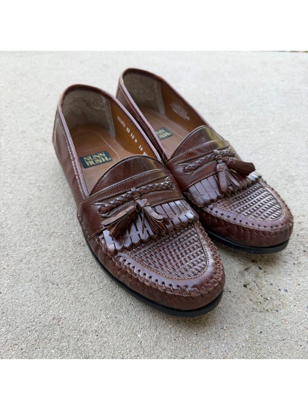 Nunn Bush Loafers Men 10 Brown Leather Tassel Classic